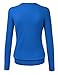 MBJ WSK781 Womens Keep It Classic Crew Neck Cardigan M Blue