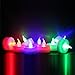 Realistic and Bright Flickering Bulb Battery Operated Flameless LED Tea Light for Seasonal & Festival Celebration, Pack of 12, Electric Fake Candle in Color Changing Wave Open