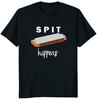 Funny Mouth Harp Shirt - Spit Happens - Blues Band T-Shirt