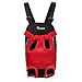Pawaboo Pet Carrier Backpack, Adjustable Pet Front Cat Dog Carrier Backpack Travel Bag, Legs Out, Easy-Fit for Traveling Hiking Camping for Small Medium Dogs Cats Puppies, Medium, RED