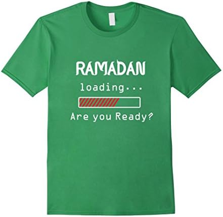 Mens Ramadan Loading...Are You Ready Muslim T Shirt Large Grass