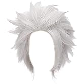 TSNOMORE Women Short Layered Grey Wig Halloween Costume Party Anime Cosplay Wig