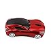 CHUYI Cool Sports 3D Car Shaped Wireless Optical Office Mouse 1600DPI 3 Button for Computer Laptop (Red- 1 Pack)