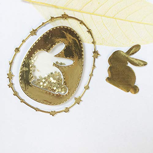 chuwa Cutting Dies SetHappy Easter Rabbit Egg Metal Stencils for Card Making Scrapbooking Carbon Steel Wedding Embossing Template DIY Craft Decor Gift - Thumbnail 5