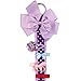 allydrew Long Ribbon Hair Clip & Hair Bow Holder - Purple Polka Dots