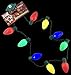 KINREX Christmas LED Light Up Necklace - Flashing Bulb Holiday Xmas & Party Favors – Flashing Favors Light Measures 35