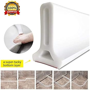 Duzzy 75 Inch Collapsible Shower Threshold Water Dam, Ideal For Wheelchair Accessible, Suitable For Accessibility ADA Handicap Showers
