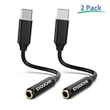 STOUCHX USB C to 3.5mm Headphone Audio Jack Adapter Compatible with Pixel 2/2XL/3/3XL DAC Provide 192k/24bit Lossless Audio Output