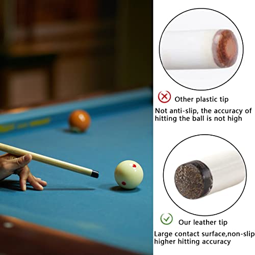 Pool Cue Stick 2 Piece Billiard Cue Sticks with 13mm Tip | Heavy Hitter Jump Break Cue Lightweight Portable Wooden Cue Stick Hand Painted Billiard Sticks for House Bar Club Men Women
