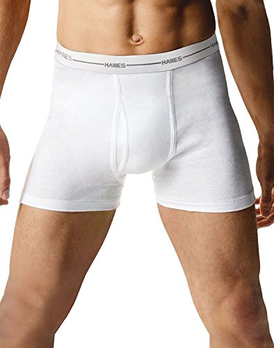 Hanes Men`s Tagless Boxer Briefs with Comfort Flex Waistband (White, XX-Large)