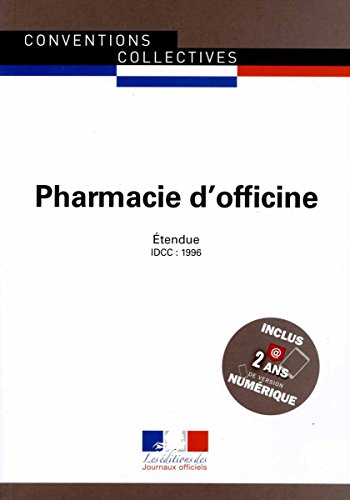 Convention collective nationale, Pharmacie d'officine