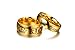 Blowin Newest His Queen Ring Womens Stainless Steel Anniversary Rings Couples Gifts, Golden (Her Size 8)