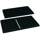 20 Slot Bracelet & Watch Display Tray Black Showcase