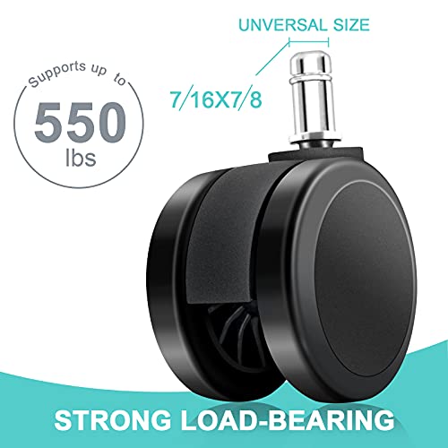 Replacement Office Chair Wheels, Caster Desk Chair Wheels, Rolling