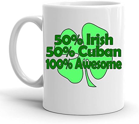 Custom Personalized Irish Cuban Awesome White 15 oz Coffee Mug