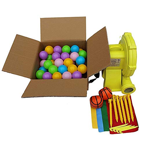 RETRO JUMP Inflatable Bounce House Slide Jumping Climbing Balloon 6 in 1 Playhouse with Blower - Thumbnail 6