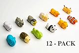 Animal Cable Charger Protector 12-Pack Accessory Bites, Cute Pet Charging Cable Saver for iPhone & Samsung USB Cord, Gift
