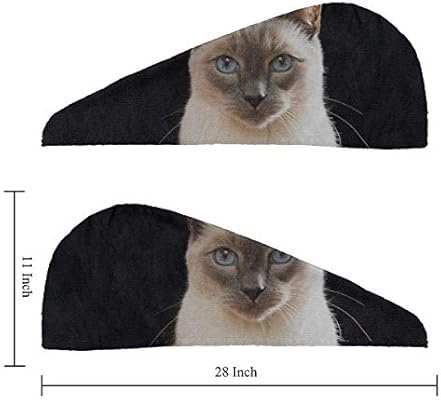 Amazon Com Cute Blue Eyes Siamese Cat Hair Dry Towels Hair