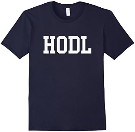 Mens Hodl Bitcoin Holding Shirt XL Navy