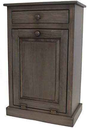Pine Tilt Out Laundry Hamper (Pewter w/ Glaze)