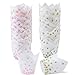 Ruisita 150 Pieces Tulip Baking Cups Pink Dot Gold Polka Dot Cupcake Liners Muffin Baking Cup for Birthday, Weddings, Anniversaries, Christmas, 2 Types (Gold, Pink)