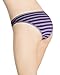 Nabtos Women's Panties Sexy Cotton Bikini Underwear Stripes Pack of 3 (Medium, Purple Stripes)