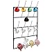 5 Tier Black Metal Wall Mounted Kitchen Mug Hook Display/Cup Storage Organizer Hanger Rack - MyGift