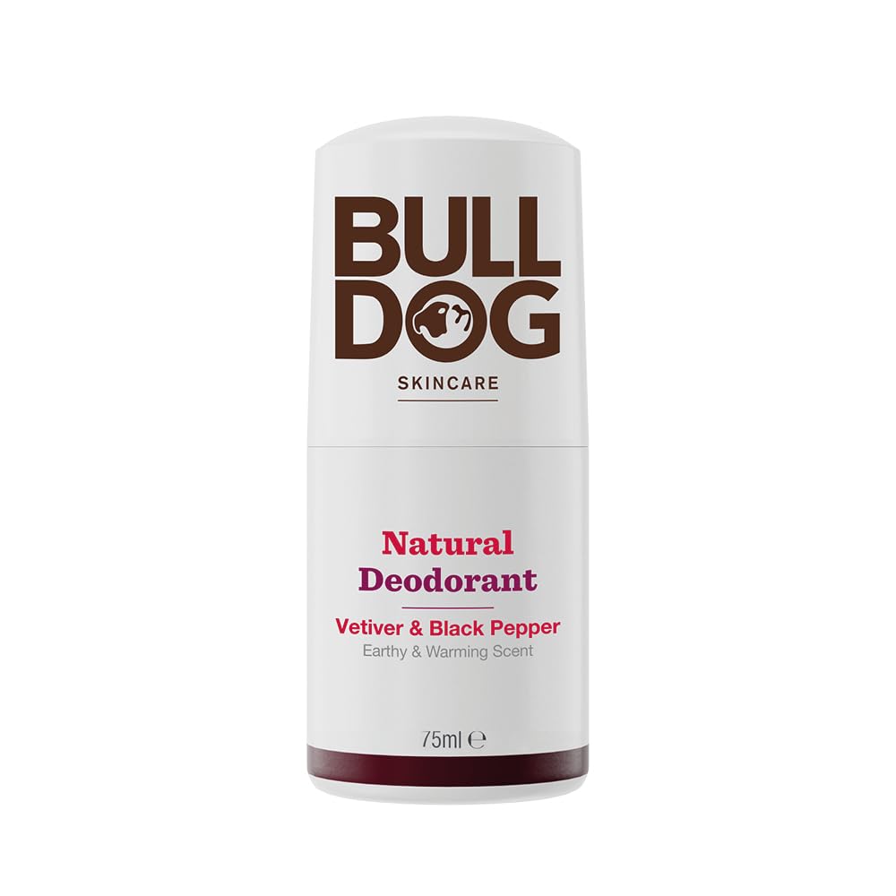BULLDOG SKINCARE - Vetiver and Black Pepper Roll On Natural Deodorant For Men 75 ml
