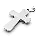 JUSNOVA Stainless Steel Cross Pendant Necklace for Men with 24 Inches Rope Chain Black