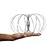 Bollepo Flow Ring Kinetic 3D Spring Toy Sculpture Ring Game Toy for Kids Boys and Girl, Rave Accessories, Festival Accessories (Silver)