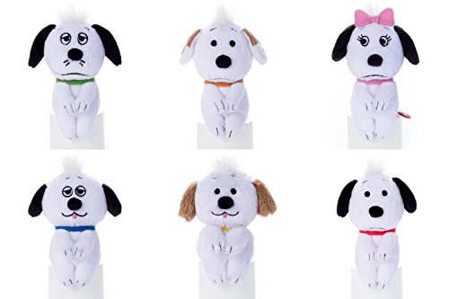 Extremely Rare Set! Peanuts Snoopy Daisy Hill Puppy Farm 6 Plush Doll Puppies! Baby Snoopy, Baby Andy, Baby Belle, Baby Marbles, Baby Olaf, and Baby Spike Boxed Set