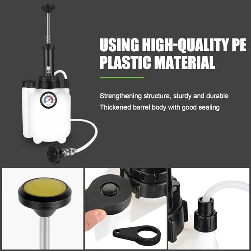 ASUNCELL 3L Manual Brake Fluid Drain Kit, Manual Brake Bleeder Kit, Universal Brake Bleeder, Manual Brake Fluid Change Adapter E20 Universal