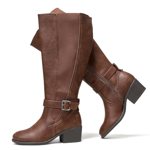 luoika Women's Wide Calf Knee High Boots