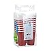 Nicole Home Collection Double-Walled Insulated Ripple Paper Disposable Cups With Lids For Hot Beverage, Pack of 30 Coffee Cup, 16 oz, Maroon