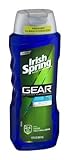 Irish Spring Gear 3 in 1 Body hair and Face Body Wash - 15 Ounce, 2 Pack