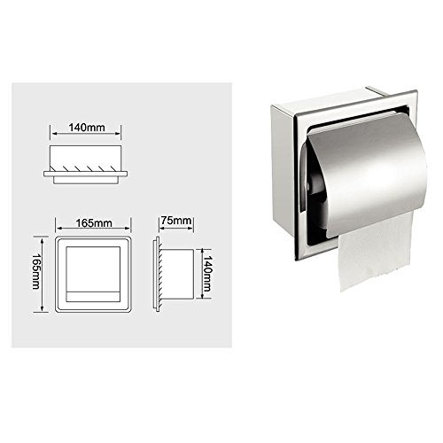 Risingmed Toilet Paper Holder Stainless Steel Waterproof Recessed Wall Mount Chrome Finish With Cover Roll Paper Holder Buy Online In Antigua And Barbuda At Antigua Desertcart Com Productid 55142091