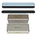 100/180 10 Pack Nail File/Emery Board with 2 Piece Buffer Block Set - for Smooth & Shiny Nails - Home or Professional Manicure/Pedicure Kit