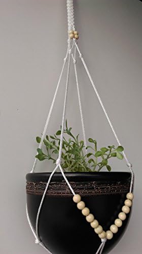 KMNatural Macrame Plant Hanger Handmade for Indoor Outdoor Patio ~ Hanging Planter 45" ~ Big Flower Pot Holder ~ M30P21