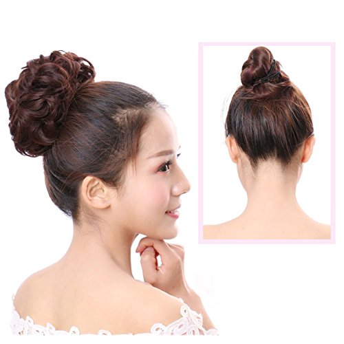 Remeehi Synthetic Scrunchie Updos Hairpiece Curly Messy Bun Hair