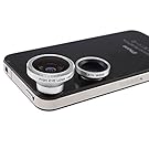 niceeshop(TM) Detachable 3 in 1 Camera Lens Kit (180 Degree Fish Eye Lens+Wide Angle+Macro Lens) for iPhone 4 iPod iPad With Accessory Cable Tie