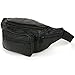 Leather Fanny Pack Waist Bag 6 Pockets Adjustable Belt Strap Travel Pouch Black
