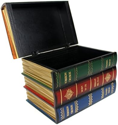 Caja de madera, diseño de libros falsos: Amazon.es: Hogar