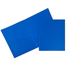 JAM PAPER Heavy Duty Plastic 2 Pocket Extra Tough