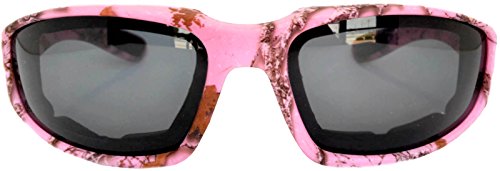 Motorcycle CAMO Padded Foam Sport Glasses Smoke Lens Owl