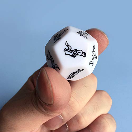 Multifaceted Style Game Dice Toy, Romantic Party Dice Game Novelty Gift for Warm up Dices 12 Sides Positions Dice for Couples