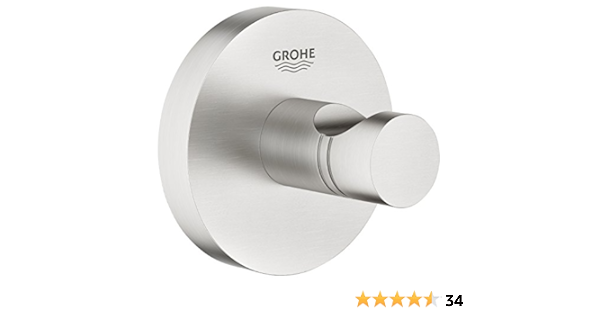 Grohe Essentials - Colgador de albornoz, color supersteel (Ref.40364DC1)