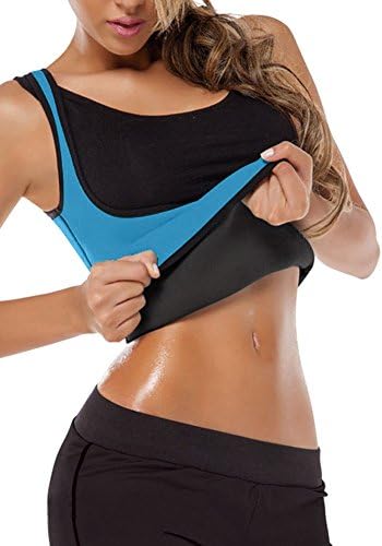 SEXYFROM Hot Neoprene Waist Trainer Cincher Gym Sport Zip Up Vest Corset Shaper Blue 2XL