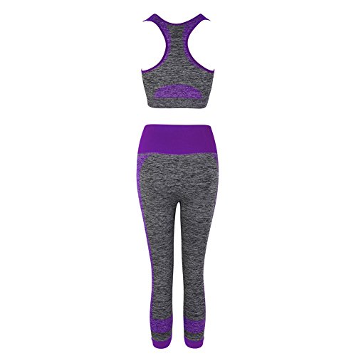 Hotiary Mid-Impact Racerback Sports Bra with Pants Yoga Sets Space Dye Colors