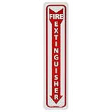 NMC M23R Fire Sign, "FIRE EXTINGUISHER", 4" Width x