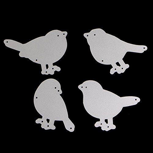 LIYUDL 4PC Birds Metal Cutting Dies Stencil Scrapbook Album Paper Card Craft Embossing DIY